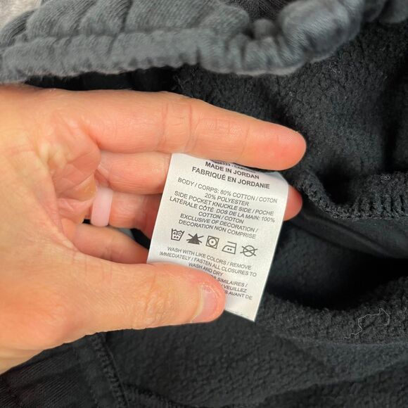 Nike Club Fleece Cargo Joggers Men's L Black Drawstring Pockets Sweatpants - Picture 4 of 10